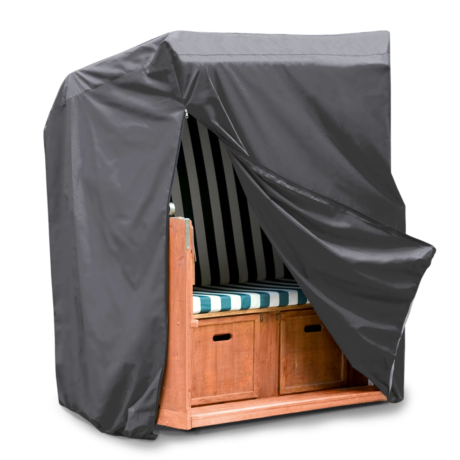 WEHNCKE Strandkorb Schutzhülle XL - Gartenmöbel Hülle Abdeckhaube Abdeckung 420D Größe: Breite 130 Cm 1 WEHNCKE Strandkorb Schutzhülle XL - Gartenmöbel Hülle Abdeckhaube Abdeckung 420D Größe: Breite 130 Cm