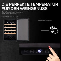 TroniTechnik Weinkühlschrank Weinkühler Trondhein 126 Liter/ 63 Flaschen -OUTSUNNY Verkäufe 8600355400 4604 prod 005