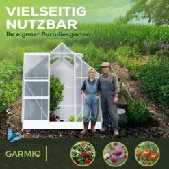 TroniTechnik Gewächshaus GH04 Aluminium 4mm Inkl. Fundament Mit Dachfenster, Schiebetür, UV-Schutz -OUTSUNNY Verkäufe 8600355400 4640 prod 005