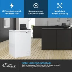 TroniTechnik Gefriertruhe Kühltruhe Kühlfach BORGAR 110L PRO Mit Korb Und Schloss -OUTSUNNY Verkäufe 8600355400 4751 prod 003