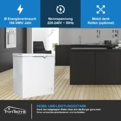 TroniTechnik Gefriertruhe Kühltruhe Kühlfach BORGAR 160L PRO Mit Korb Und Schloss -OUTSUNNY Verkäufe 8600355400 4752 prod 003