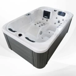 TroniTechnik Outdoor Whirlpool Spa TINO Weiß Silber Marmoriert 195cm X 127cm Mit Heizung, Hydromassage, Zwei Pumpen -OUTSUNNY Verkäufe 8600355400 5357 prod 003
