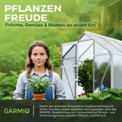 TroniTechnik Gewächshaus GH05 Aluminium 4mm Inkl. Fundament Mit Dachfenster, Schiebetür, UV-Schutz 9 TroniTechnik Gewächshaus GH05 Aluminium 4mm Inkl. Fundament Mit Dachfenster, Schiebetür, UV-Schutz -OUTSUNNY Verkäufe 8600355400 5584 prod 004