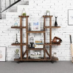 Yaheetech Blumenregal Holz 6 Ebenen Blumenständer Blumenbank Mit Rädern Für Balkon Wohzimmer Outdoor Garten 10 Yaheetech Blumenregal Holz 6 Ebenen Blumenständer Blumenbank Mit Rädern Für Balkon Wohzimmer Outdoor Garten -OUTSUNNY Verkäufe 8600357600 A138 138 prod 003