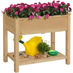 Yaheetech Pflanztisch Garten Hochbeet Blumenbeet Pflanzkasten Blumen Gemüse Ablage Im Garten, Terrasse Und Balkon