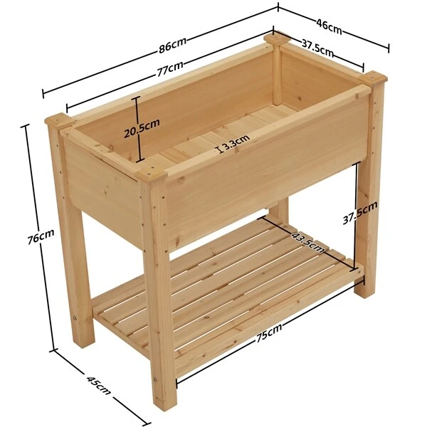 Yaheetech Pflanztisch Garten Hochbeet Blumenbeet Pflanzkasten Blumen Gemüse Ablage Im Garten, Terrasse Und Balkon 5 Yaheetech Pflanztisch Garten Hochbeet Blumenbeet Pflanzkasten Blumen Gemüse Ablage Im Garten, Terrasse Und Balkon – Bild 5