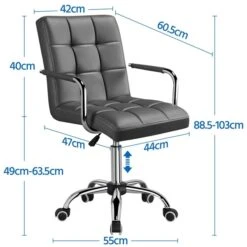 Yaheetech Bürostuhl Kunstleder Schreibtischstuhl Drehstuhl Höhenverstellbar Chefsessel Mit Laufrollen Bürosessel Mit Armlehnen -OUTSUNNY Verkäufe 8600357600 A657 657 prod 003