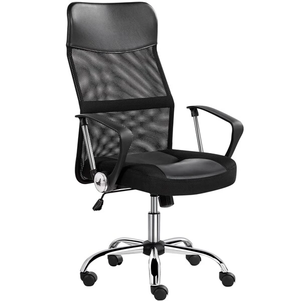 Yaheetech Bürostuhl Schreibtischstuhl Ergonomischer Bürodrehstuhl Mit Hoher Netz-Rückenlehne Wippfunktion Office Chair, Belastbar Bis 135 Kg 2 Yaheetech Bürostuhl Schreibtischstuhl Ergonomischer Bürodrehstuhl Mit Hoher Netz-Rückenlehne Wippfunktion Office Chair, Belastbar Bis 135 Kg – Bild 2