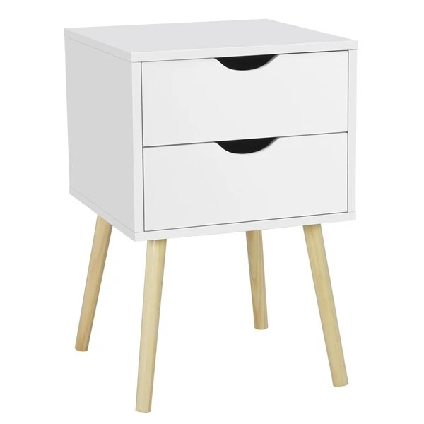 Yaheetech Nachttisch Nachtkommode Nachtschrank 2 Schubladen Beistelltisch Sofatisch Mit Beinen, 40 X 40 X 61 Cm 2 Yaheetech Nachttisch Nachtkommode Nachtschrank 2 Schubladen Beistelltisch Sofatisch Mit Beinen, 40 X 40 X 61 Cm – Bild 2