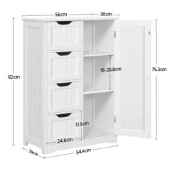 Yaheetech Hängeschrank Wandschrank Badschrank Küchenschrank Regal Aufbewahrung Mit Tür Und Einlegeboden,Weiß -OUTSUNNY Verkäufe 8600357600 A9 9 prod 003