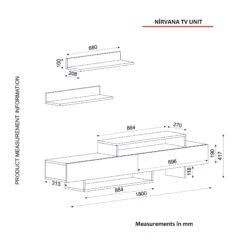 Wohnwand Nirvana Weiß Walnuss 5 Wohnwand Nirvana Weiß Walnuss -OUTSUNNY Verkäufe 8600359200 A1546 2176 prod 003