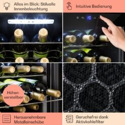 Shiraz 12 Slim Uno Weinkühlschrank 32l/12Fl.Touch 85 W 5-18 °C LED -OUTSUNNY Verkäufe 8600359300 11489 prod 005