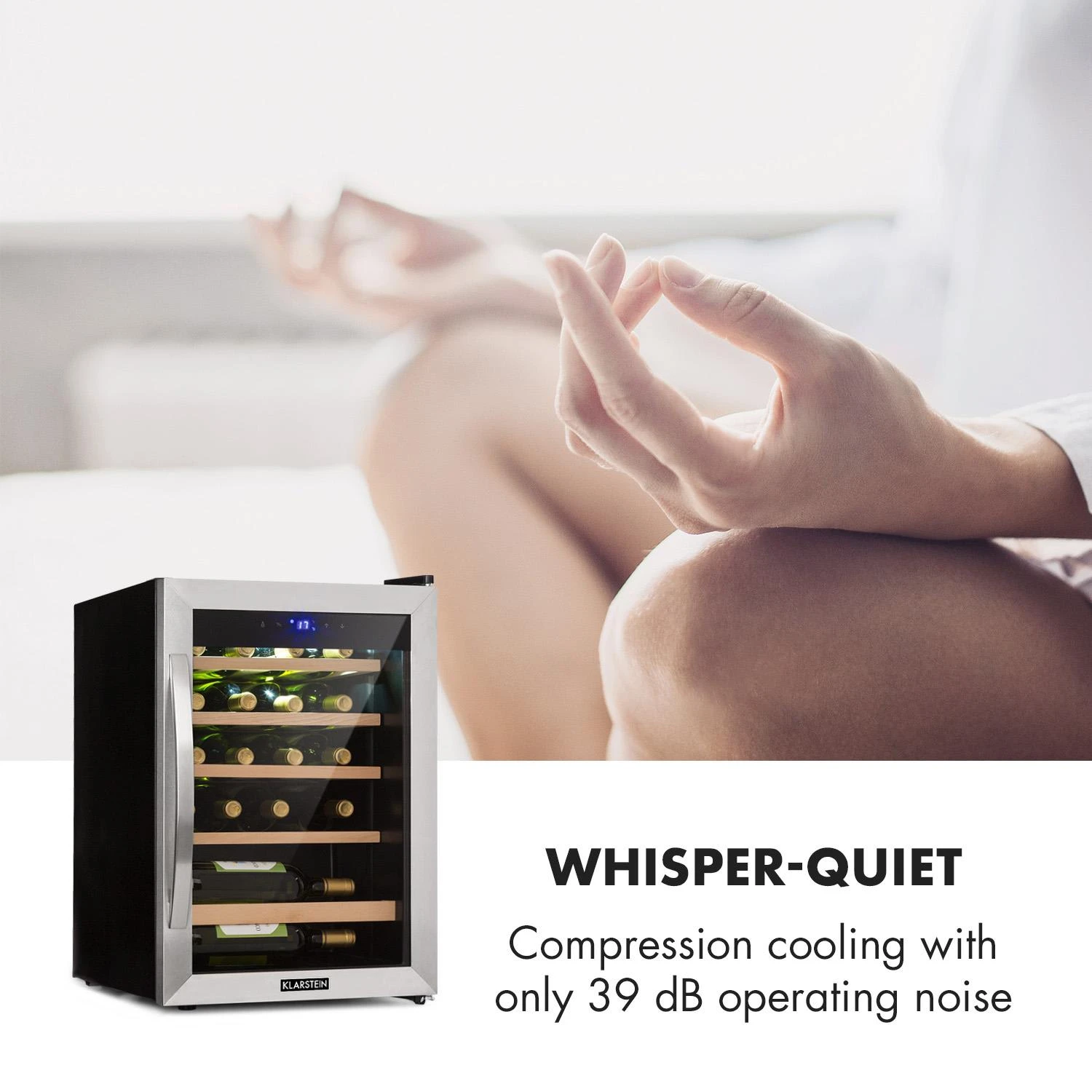 Vinamour 40D Weinkühlschrank 2 Zonen 135 L 41 Flaschen Edelstahlfront 5 Vinamour 40D Weinkühlschrank 2 Zonen 135 L 41 Flaschen Edelstahlfront – Bild 5