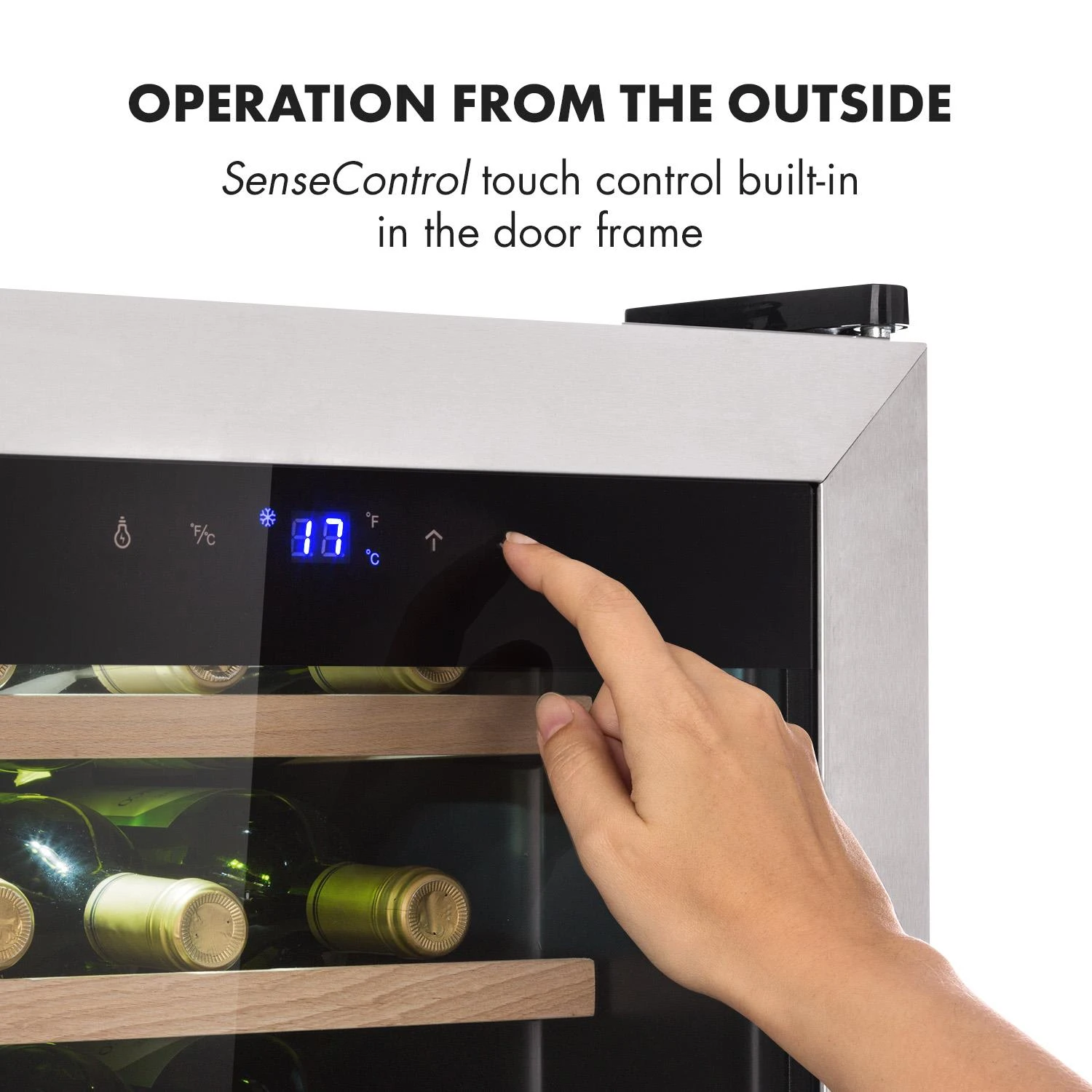 Vinamour 40D Weinkühlschrank 2 Zonen 135 L 41 Flaschen Edelstahlfront 6 Vinamour 40D Weinkühlschrank 2 Zonen 135 L 41 Flaschen Edelstahlfront – Bild 6