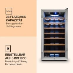 Vivo Vino Weinkühlschrank 52 Liter 18 Flaschen LED Schwarz 8 Vivo Vino Weinkühlschrank 52 Liter 18 Flaschen LED Schwarz -OUTSUNNY Verkäufe 8600359300 11539 prod 003