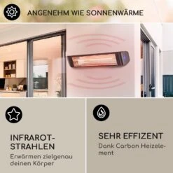 Smartwave Infrarot-Heizstrahler Carbonröhre 2400W WiFi Appsteuerung -OUTSUNNY Verkäufe 8600359300 12411 prod 004