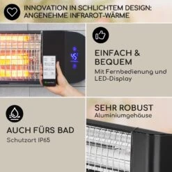 Smartwave Infrarot-Heizstrahler Carbonröhre 2400W WiFi Appsteuerung -OUTSUNNY Verkäufe 8600359300 12411 prod 006