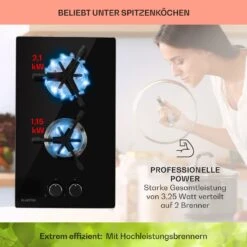 Trifecta Domino Gaskochfeld 2-flammig Triangle-Brenner Glaskeramik -OUTSUNNY Verkäufe 8600359300 31227 prod 003