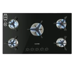 Trifecta 5 Gaskochfeld 5-flammig Triangle-Brenner Glaskeramik