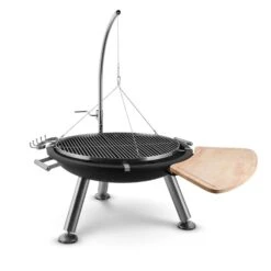 Turion Galgen-Schwenkgrill Feuerschale Ø80cm BBQ Seilzug Edelstahl -OUTSUNNY Verkäufe 8600359300 3132 prod 003