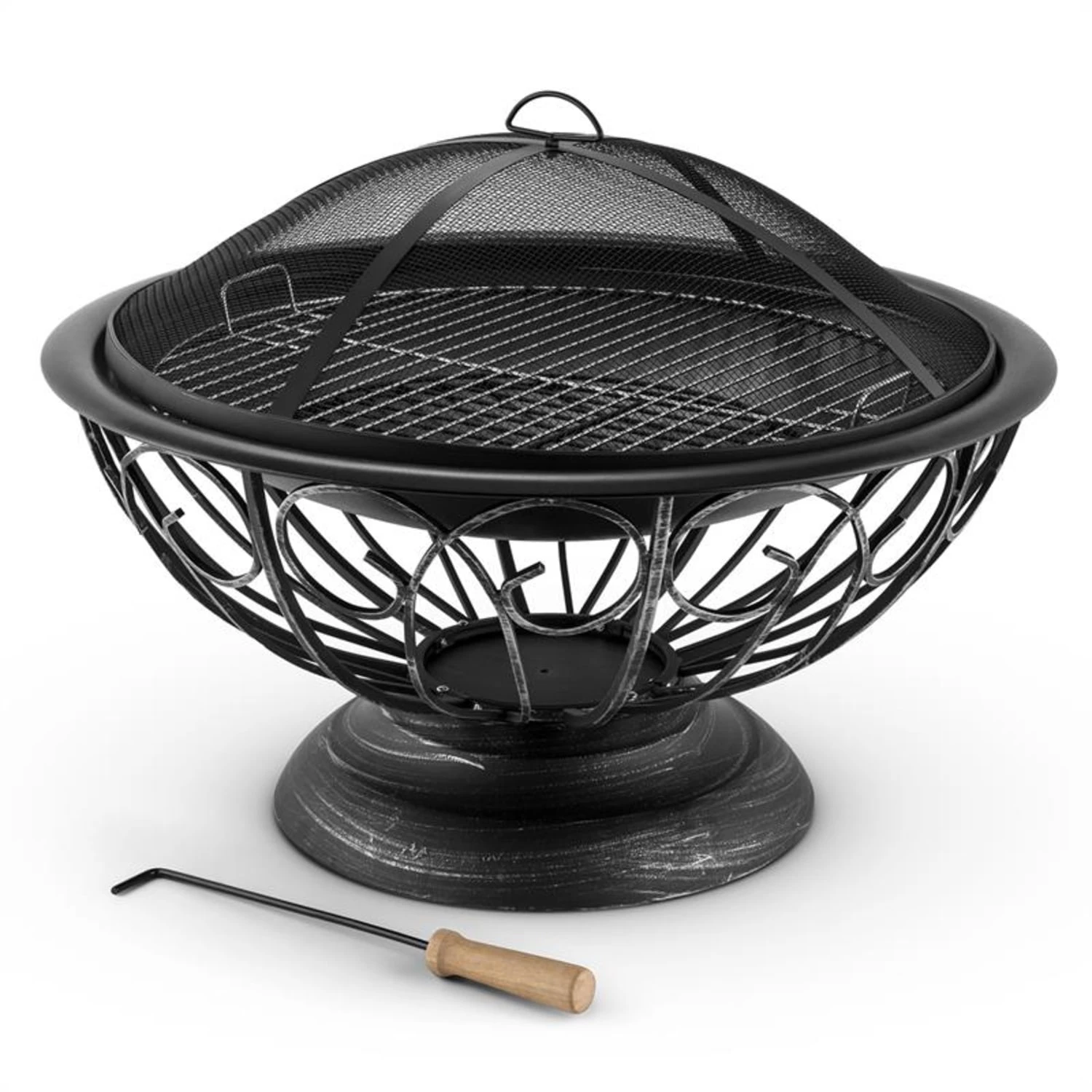 Tulip Feuerschale Ø75cmGrill Feuerstelle Funkenschutz Stahl Brüniert 2 Tulip Feuerschale Ø75cmGrill Feuerstelle Funkenschutz Stahl Brüniert – Bild 2