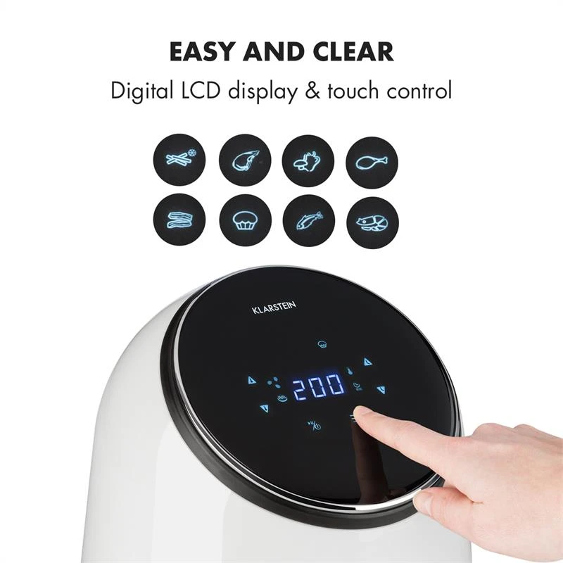 AirVital Heißluftfritteuse 1300W 2,5l CeraPlus-Antihaft Touch Weiß 5 AirVital Heißluftfritteuse 1300W 2,5l CeraPlus-Antihaft Touch Weiß – Bild 5