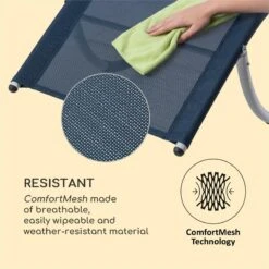 Westwood Rocking Chair Schaukelliege Ergonomisch Aluminium Dunkelblau -OUTSUNNY Verkäufe 8600359300 4968 prod 003