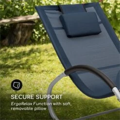 Westwood Rocking Chair Schaukelliege Ergonomisch Aluminium Dunkelblau -OUTSUNNY Verkäufe 8600359300 4968 prod 006