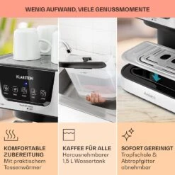 Arabica Espressomaschine 1050W 15 Bar 1,5l Touch-Bedienfeld Edelstahl 11 Arabica Espressomaschine 1050W 15 Bar 1,5l Touch-Bedienfeld Edelstahl -OUTSUNNY Verkäufe 8600359300 5147 prod 006