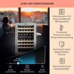 Vinovilla 79 Built-in Duo Zweizonen-Weinkühlschrank 190l 79 Fl. 3-lagige Glastür -OUTSUNNY Verkäufe 8600359300 5150 prod 004