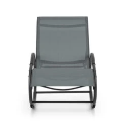 Santorini Schaukelstuhl Liegestuhl Aluminium Polyester Schwarz -OUTSUNNY Verkäufe 8600359300 8965 prod 003