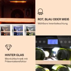 Vinovilla 17 Built-In Duo Zweizonen-Weinkühlschrank 53l 17 Fl. 3-Farben Glastür 8 Vinovilla 17 Built-In Duo Zweizonen-Weinkühlschrank 53l 17 Fl. 3-Farben Glastür -OUTSUNNY Verkäufe 8600359300 9427 prod 003