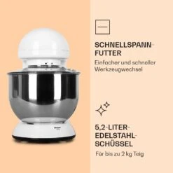 Bella Küchenmaschine 2000 W / 2,7 PS 5 Ltr Edelstahl BPA-frei -OUTSUNNY Verkäufe 8600359300 9980 prod 005