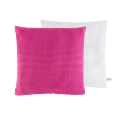 WOHNWOHL® Waffelpiqué Kissen Set: Kissenbezug 45x45cm + Kissenfüllung • Baumwolle • Kissen Mit Bezug • Kissen Couch • Waffel-Kissen • Deko-Kissen • Verschiedene Farben Und Sets