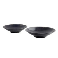 Porland Schüssel Set 2 Tlg. Bowl Set 25 Cm Ethos Serie Schwarz Aus Porzellan 2 Person