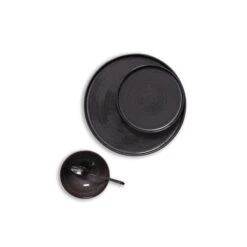 Porland Tafelservice 12 Tlg. Geschirrset Ethos Serie Braun Aus Porzellan 4 Personen