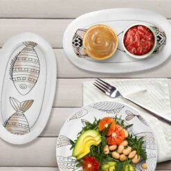 The Mia Geschirr Set Wish Ovale Teller Ø 29cm 2-tlg. Set -OUTSUNNY Verkäufe 8600362100 WSH008 prod 003