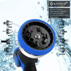 KESSER® Garten-Handbrause Premium 10 Funktionen | Garten-Spritzpistole Für Alle Gängigen Gartenschlauch-Systeme | Gartenbrause | | Spritzdüse | Mit Feststellfunktion | Drücke Bis 10 Bar | -OUTSUNNY Verkäufe 8600364700 22045 prod 005