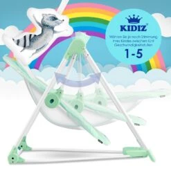 KIDIZ® Babywippe Babyschaukel Mit 5 Geschwindigkeitseinstellungen Zusammenklappbarer Baby Wippe Schaukel Babyhochstuhl Mit Spielbogen Spielzeugen 5 Beruhigende Naturgeräusche Neugeborene -OUTSUNNY Verkäufe 8600364700 22653 prod 003