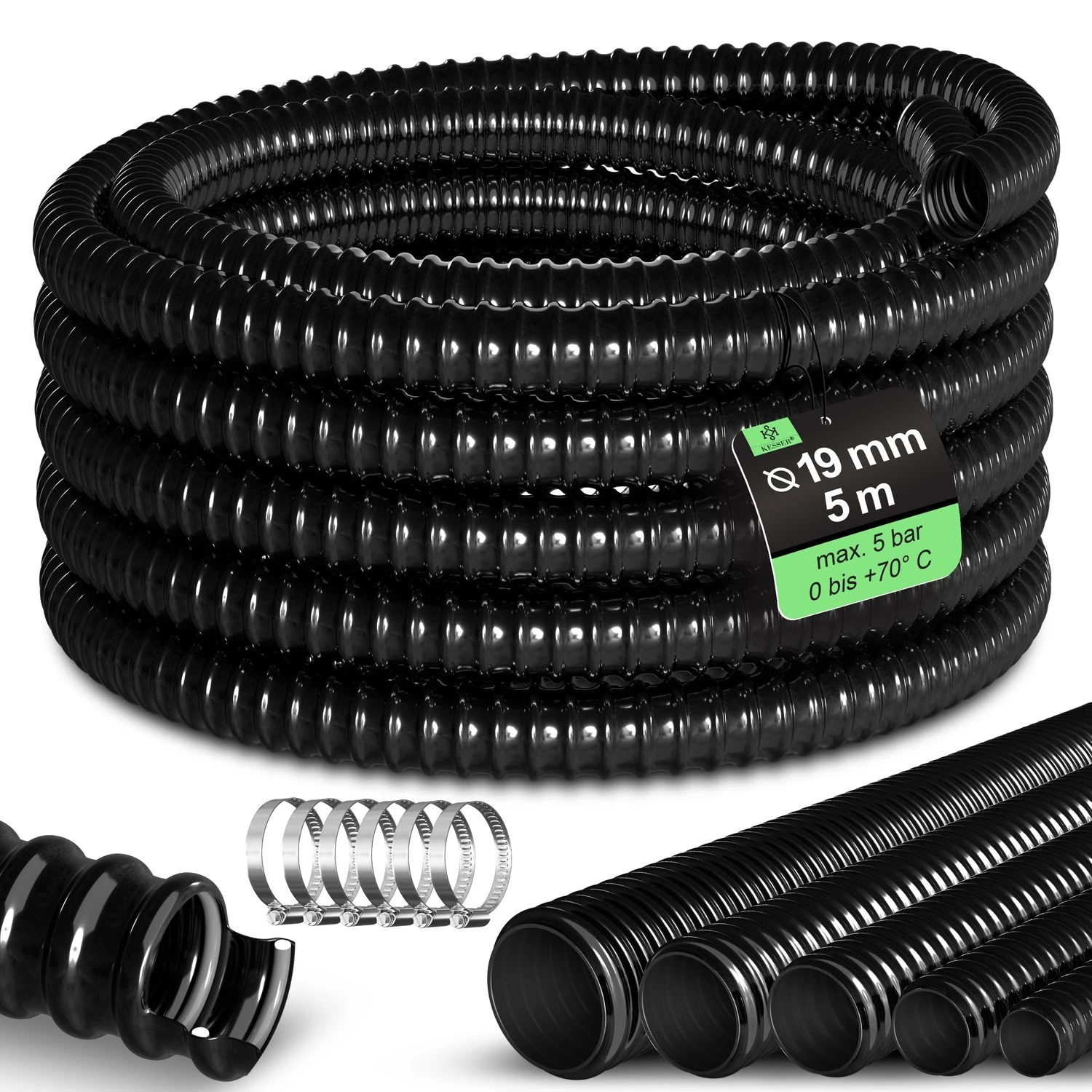 KESSER® Premium Teichschlauch Spiralschlauch Saugschlauch Für Teiche Filteranlagen, Pumpen, Bachläufe Und Whirpools | Pumpenschlauch Solarschlauch Druckschlauch 3-5 Bar | UV-Beständig 1 KESSER® Premium Teichschlauch Spiralschlauch Saugschlauch Für Teiche Filteranlagen, Pumpen, Bachläufe Und Whirpools | Pumpenschlauch Solarschlauch Druckschlauch 3-5 Bar | UV-Beständig