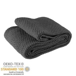 Wometo Kuscheldecke Strick - Strickdecke In Trendigen Uni-Farben -OUTSUNNY Verkäufe 8600365200 2341 009 prod 003