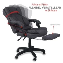 Schreibtischstuhl Bürostuhl Stoff Gamingstuhl Racing Chair Chefsessel Mit Fußstütze -OUTSUNNY Verkäufe 8600366200 11373 prod 004