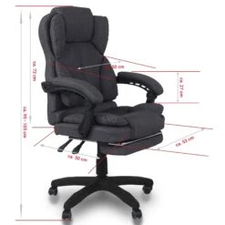 Schreibtischstuhl Bürostuhl Stoff Gamingstuhl Racing Chair Chefsessel Mit Fußstütze -OUTSUNNY Verkäufe 8600366200 11373 prod 006