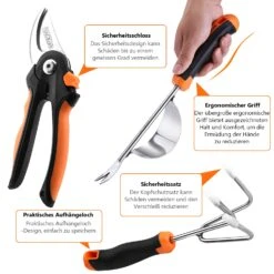 Tacklife GGT4A 6-teiliges Gartenwerkzeug-Set Aus Edelstahl, Robust, Mit Rutschfestem Gummigriff, Aufbewahrungstasche, Outdoor-Handwerkzeuge, Gartengeschenke Für Eltern Und Kinder, Schwarz Und Orange -OUTSUNNY Verkäufe 8600367000 2266 prod 004