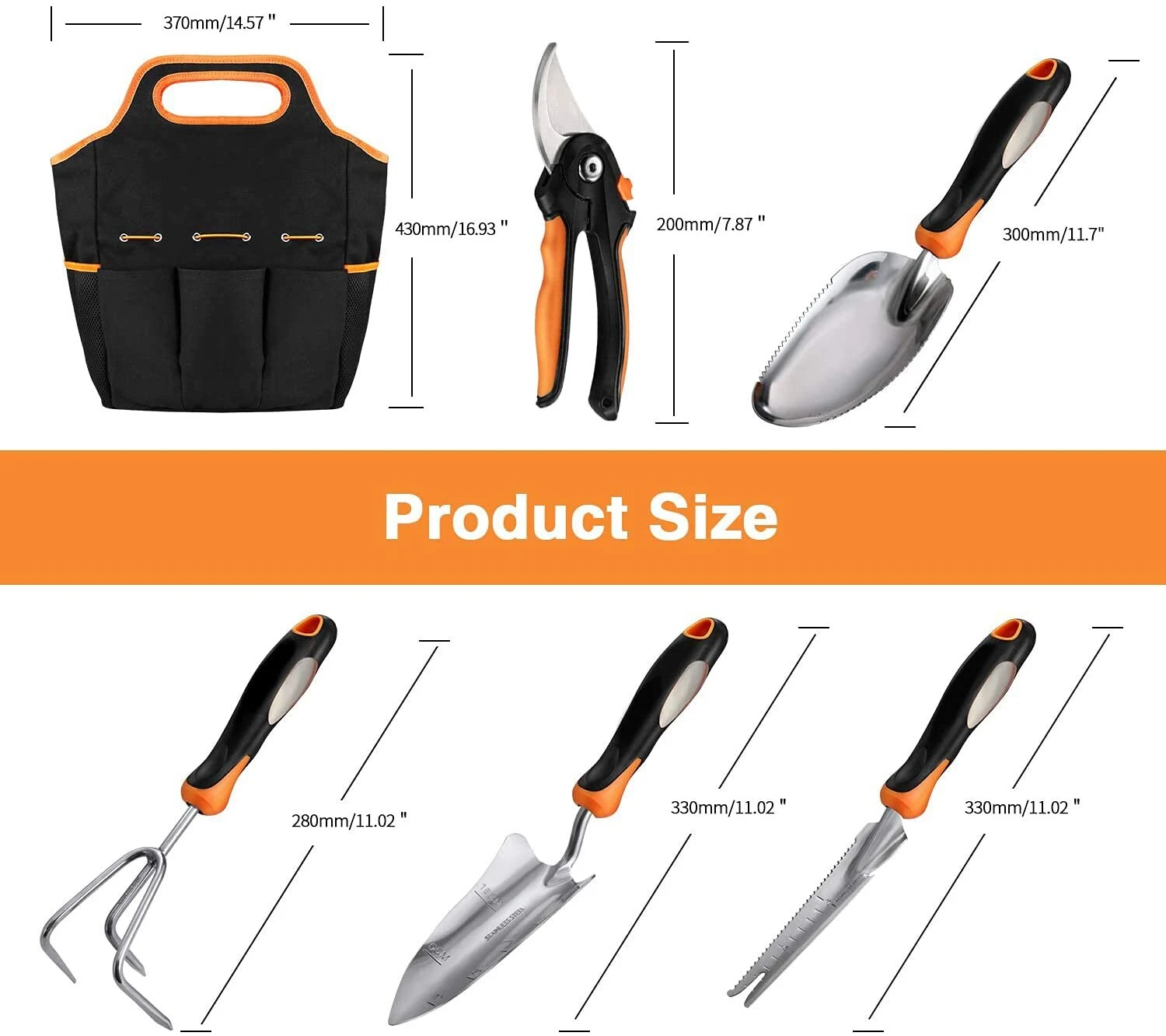 TACKLIFE GGT5A, Gartenwerkzeug Set, Gartengeräte Aus Rostfreiem Edelstahl (29 In 1) : Transplantatkelle, Unkrautstecher, Gartenschere, Gartenunkrautschneider, Pflanzenkelle Mit Skala, Gartengabel, Handtasche Usw. 2 TACKLIFE GGT5A, Gartenwerkzeug Set, Gartengeräte Aus Rostfreiem Edelstahl (29 In 1) : Transplantatkelle, Unkrautstecher, Gartenschere, Gartenunkrautschneider, Pflanzenkelle Mit Skala, Gartengabel, Handtasche Usw. – Bild 2