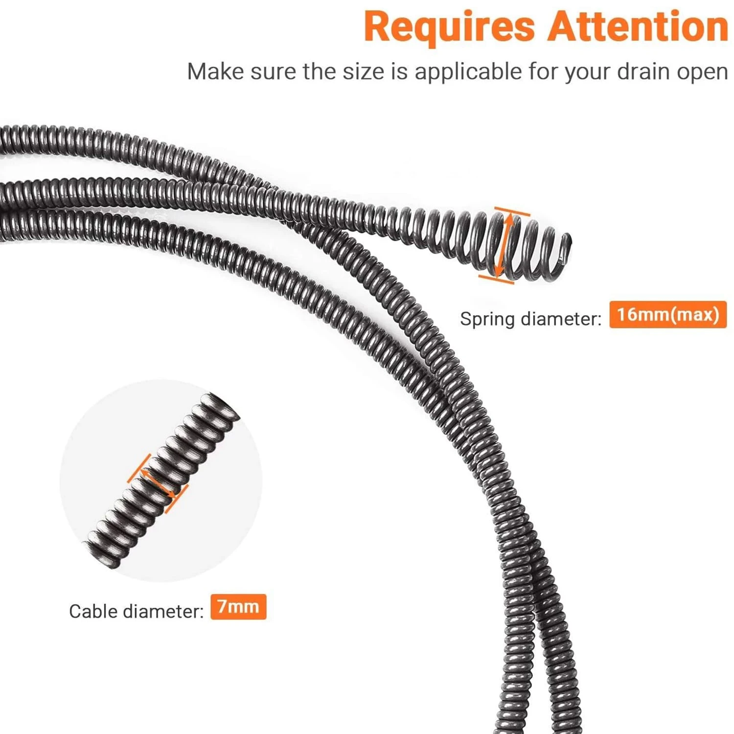TACKLIFE HGD1C Federrohr Baggerwerkzeug 7M Abfluss Schlange Abflussreiniger Stick Verstopfung Entferner Cleanout Tool 2 TACKLIFE HGD1C Federrohr Baggerwerkzeug 7M Abfluss Schlange Abflussreiniger Stick Verstopfung Entferner Cleanout Tool – Bild 2