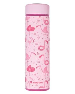 Kikkaboo Isolierflasche 500 Ml, Thermoskanne, Auslaufsicher, Teesieb, Edelstahl Pink