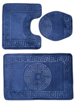 3-Teilig Badematte Rutschfest -OUTSUNNY Verkäufe 8600367600 TRM 0080 Dunkelblau prod 004