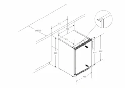 PKM Kühlschrank Unterbau KS 82.3A+ UB, 83 Liter Nutzinhalt -OUTSUNNY Verkäufe 8600368200 1537 2062 prod 004