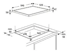 YUNA Induktionskochfeld Calor IKF4 BB Touch Control, Bridgezone -OUTSUNNY Verkäufe 8600368200 3662 4186 prod 003